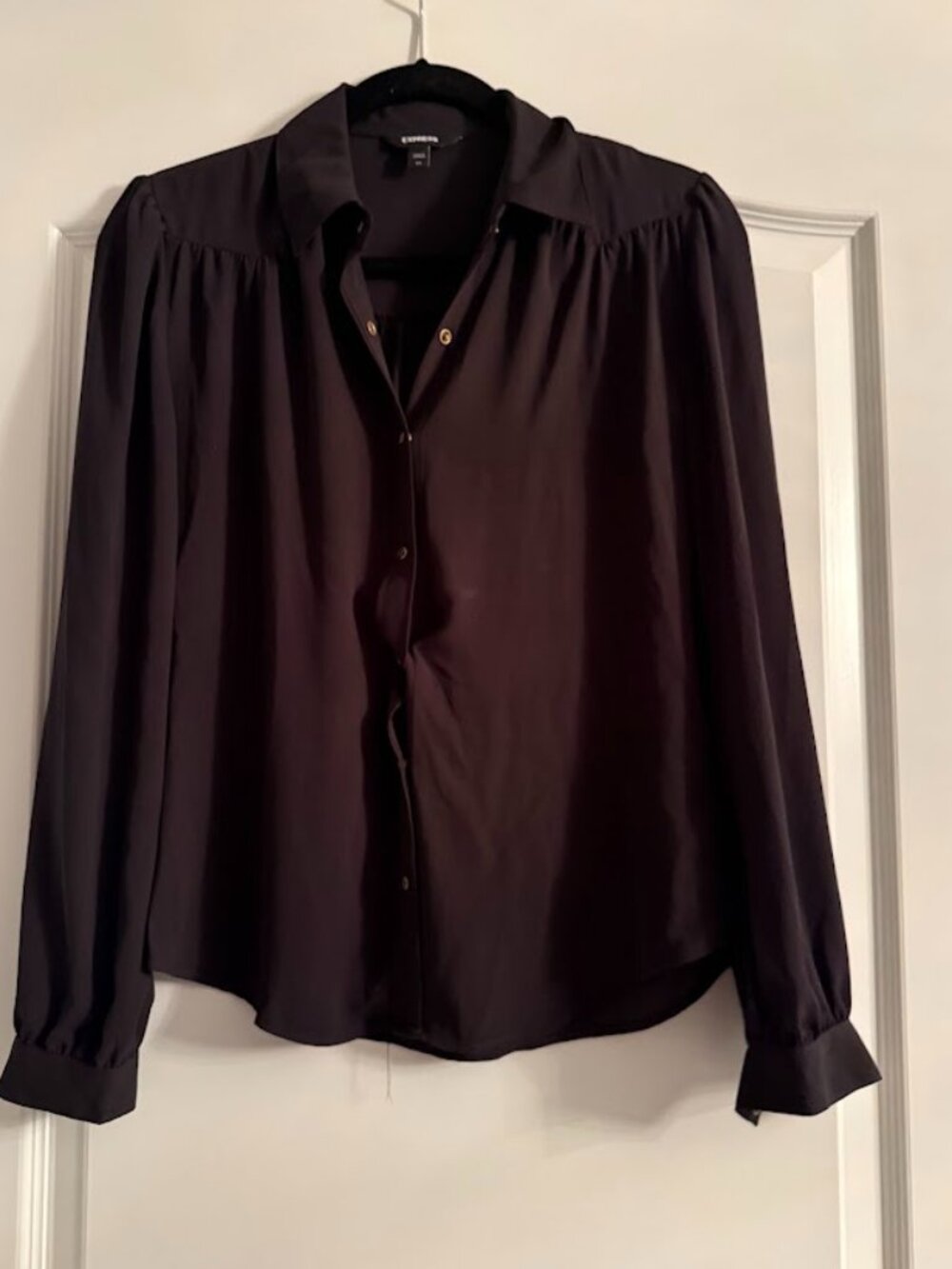 Black Express Button Down Blouse | Size XS